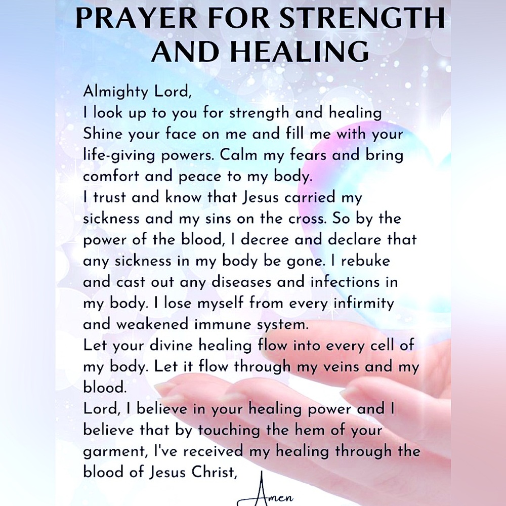 🙏🏼✨✝️ Prayers for Healing & Health Restoration!❤️‍🩹